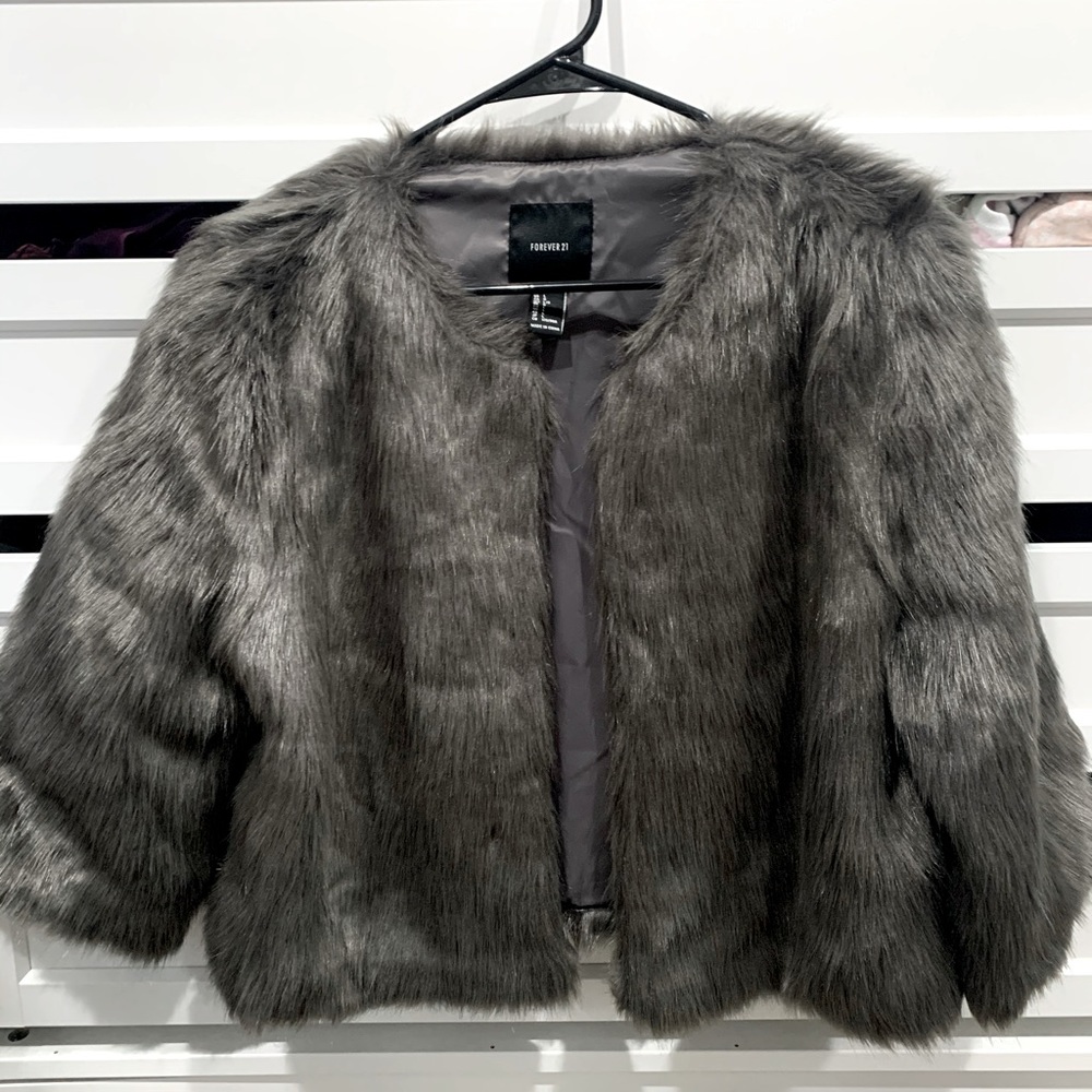 Furry gray jacket